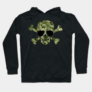 Cool Camo Skull Military Navy Soldier Camouflage Skull Sunglasses Hoodie